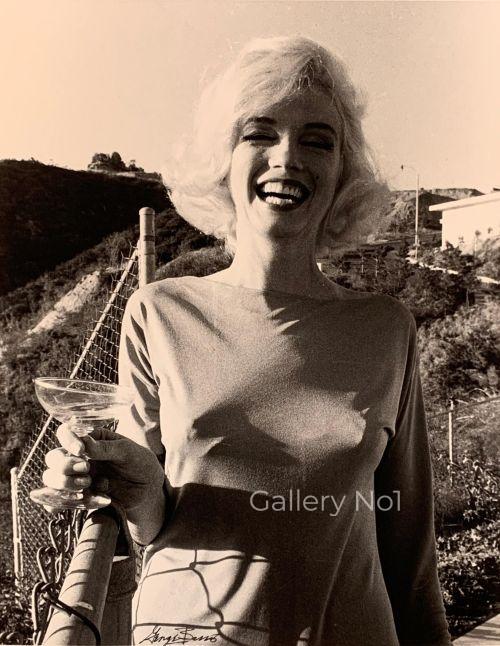 FIND PHOTOGRAPH OF MARILYN MONROE WITH A GLASS OF CHAMPAGNE