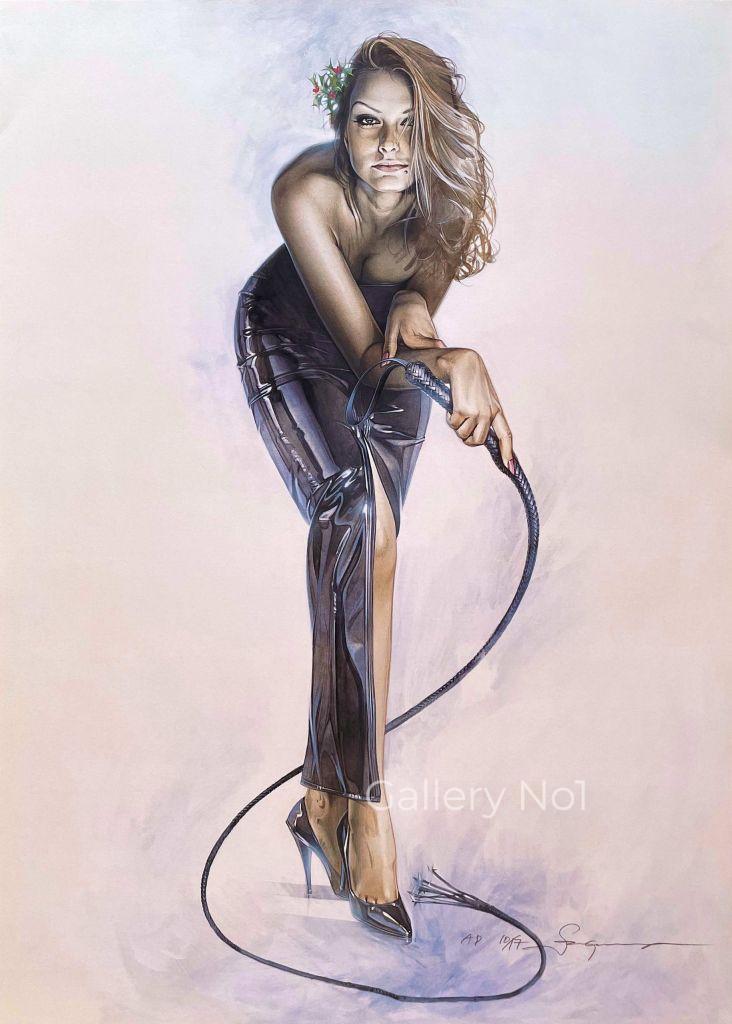FIND EROTIC PRINT GIRL WITH WHIP FOR SALE BY HAJIME SORAYAMA